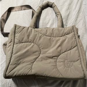 Thirty years clay puffer large tote bag